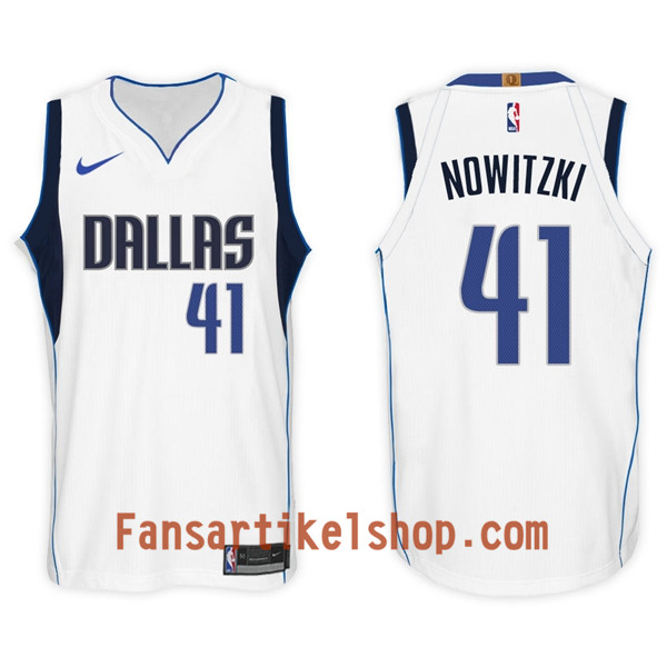 NBA Dallas Mavericks Trikot Dirk Nowitzki 41 Nike 2017-18 Weiß Swingman - Herren NBA Dallas Mavericks Trikot Dirk Nowitzki 41 Nike 2017-18 Weiß Swingman - Herren